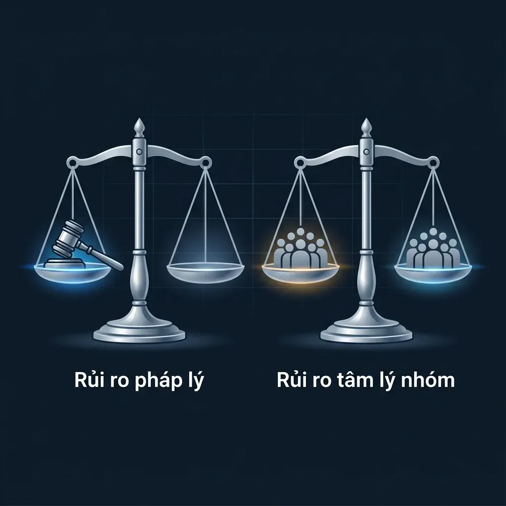 Phân biệt rủi ro pháp lý doanh nghiệp và rủi ro tâm lý nhóm