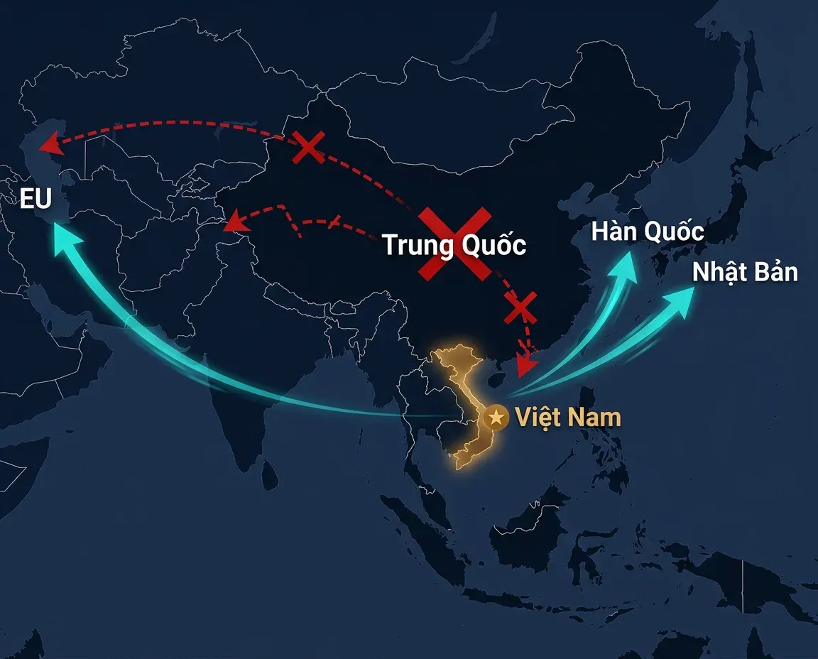Dòng chảy khoáng sản chiến lược đang dịch chuyển từ Trung Quốc sang Việt Nam