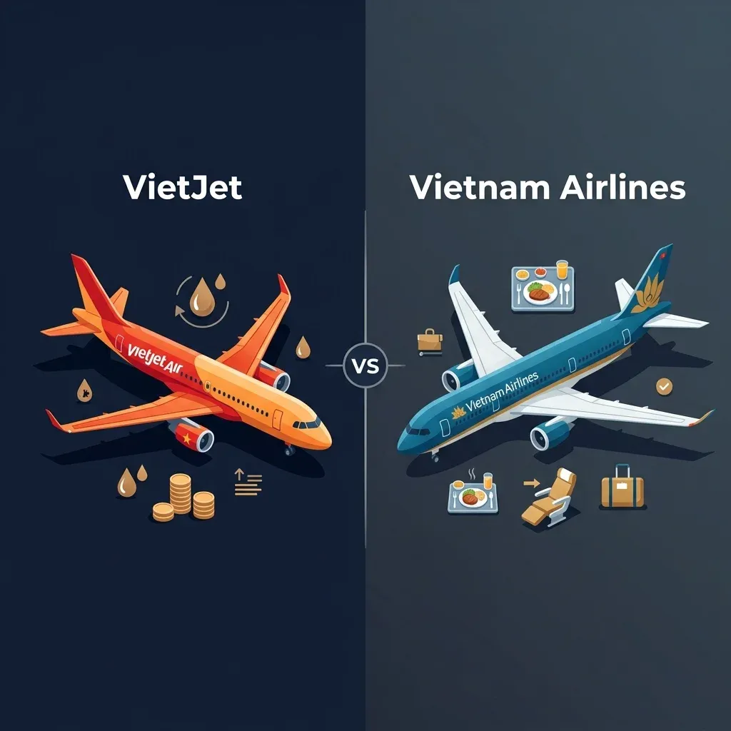 So sánh mô hình kinh doanh VietJet và Vietnam Airlines