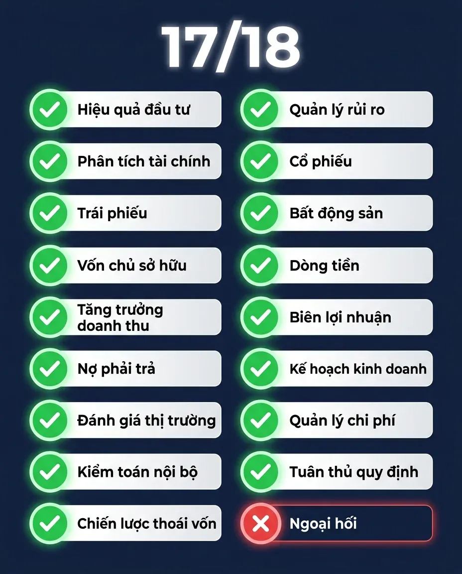 17/18 tiêu chí MSCI — checklist Việt Nam