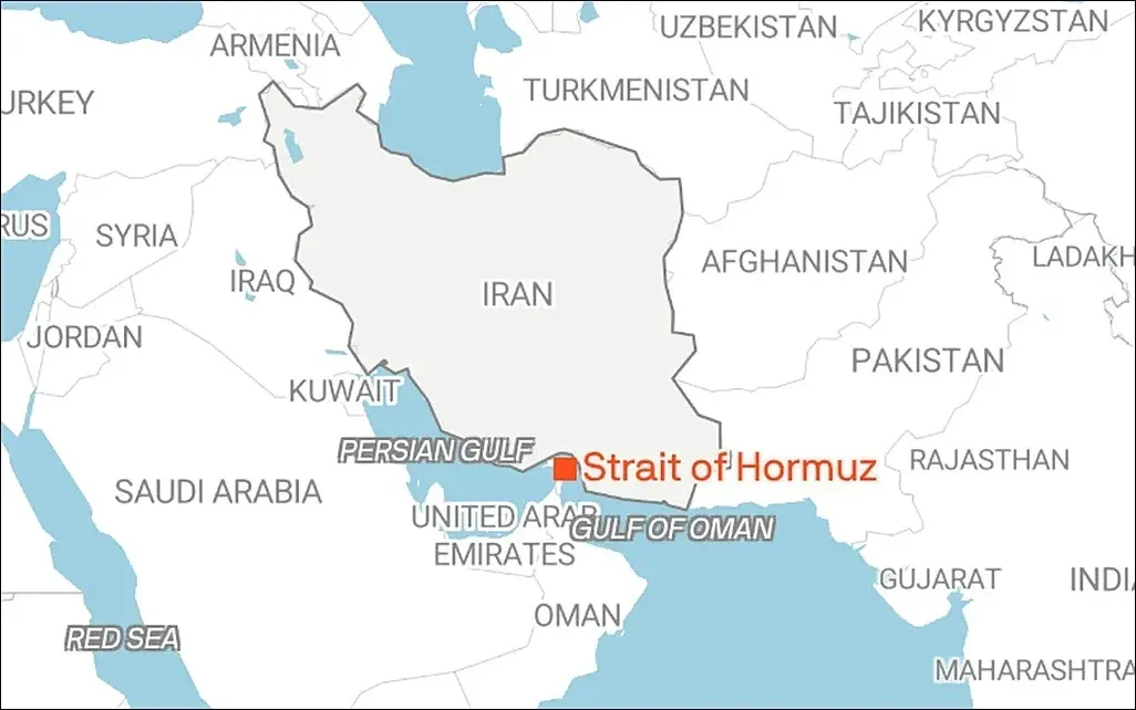 Bản đồ eo biển Hormuz