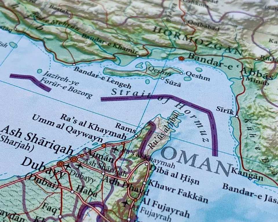 Bản đồ eo biển Hormuz