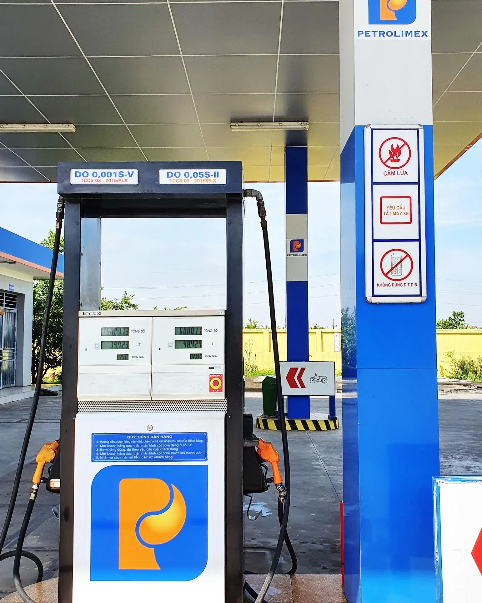 Trạm xăng Petrolimex minh họa mắt xích phân phối