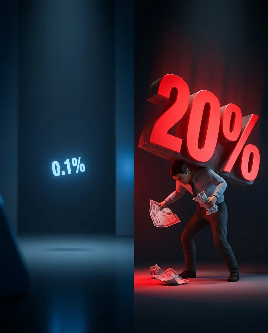 Minh hoạ gánh nặng thuế mới 20% so với 0,1%