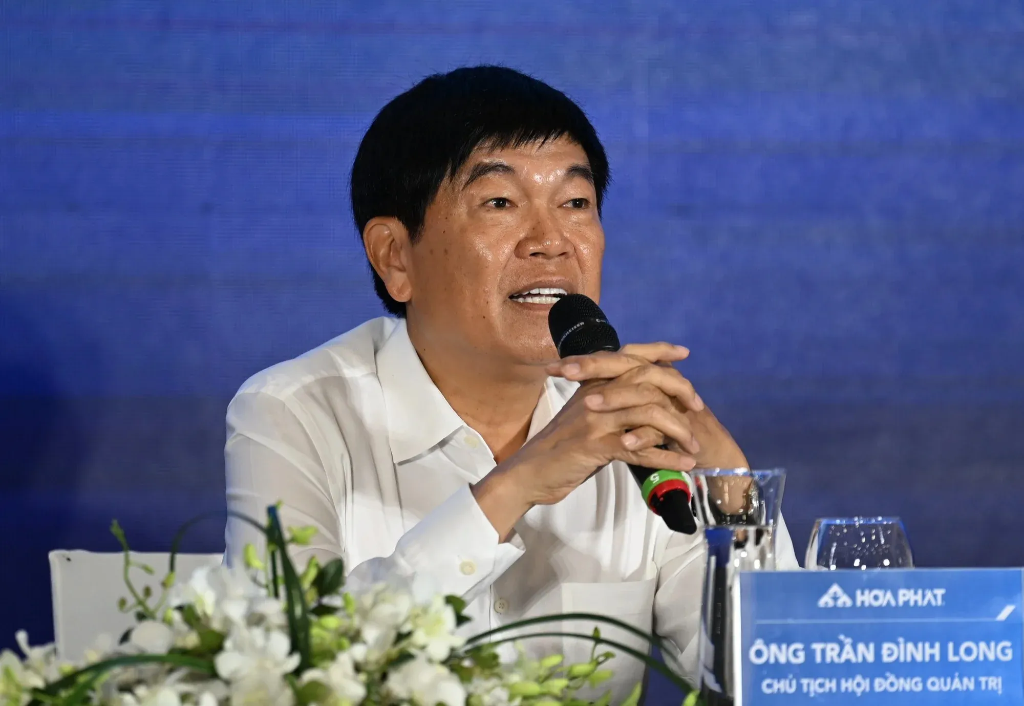 Chủ tịch HĐQT Trần Đình Long tại sự kiện Hòa Phát
