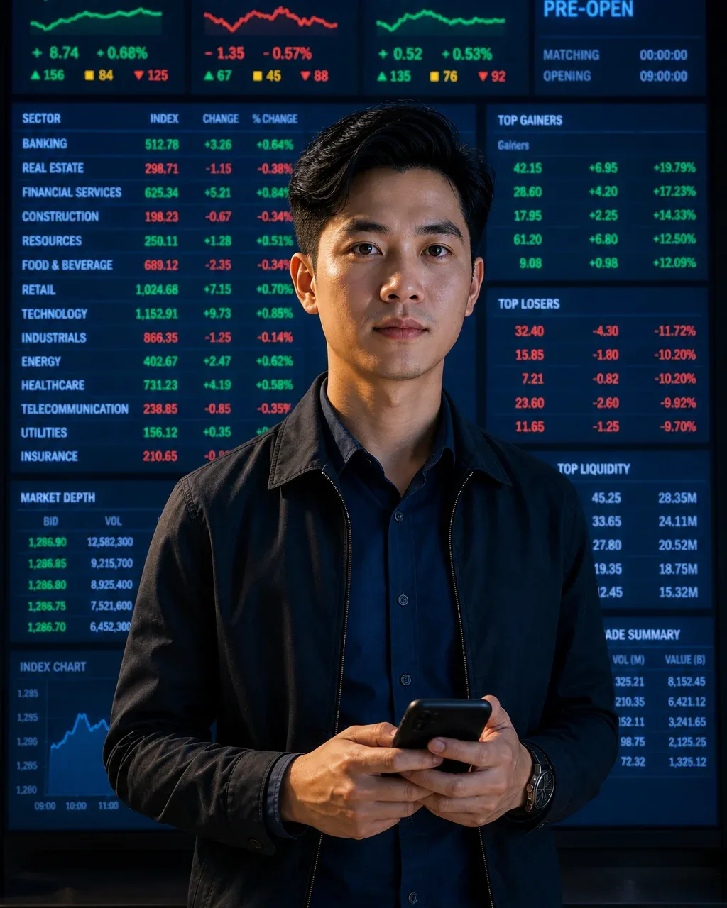 Nhà đầu tư theo dõi bảng điện trước giờ mở cửa